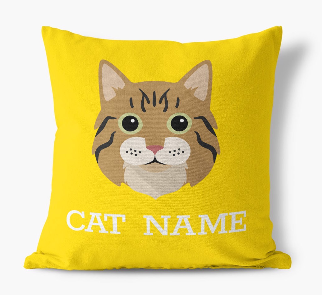 {dogsName}'s Icon: Personalised {breedCommonName} Canvas Cushion 