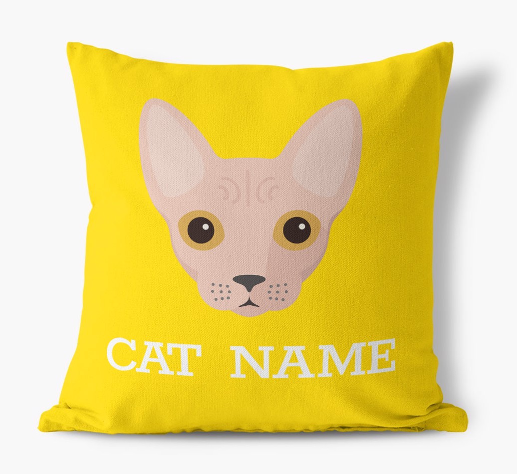 {dogsName}'s Icon: Personalised {breedCommonName} Canvas Cushion 