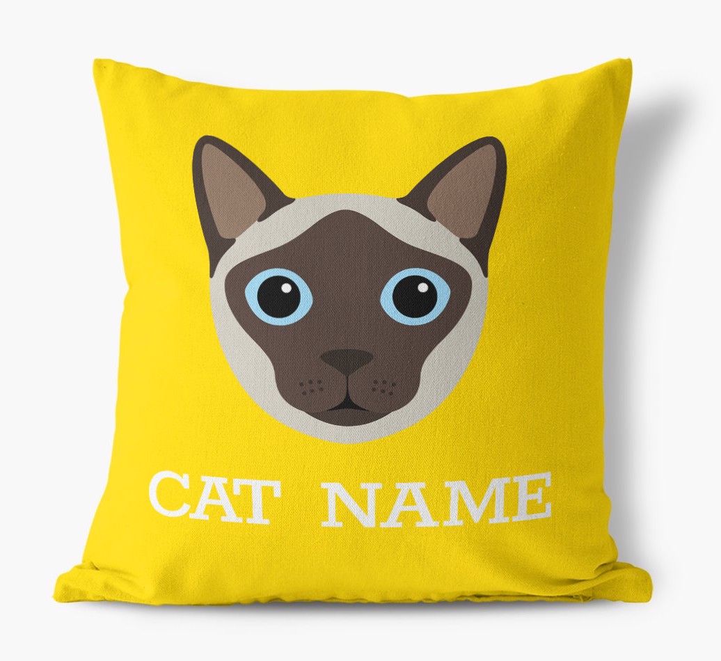 {dogsName}'s Icon: Personalised {breedCommonName} Canvas Cushion 