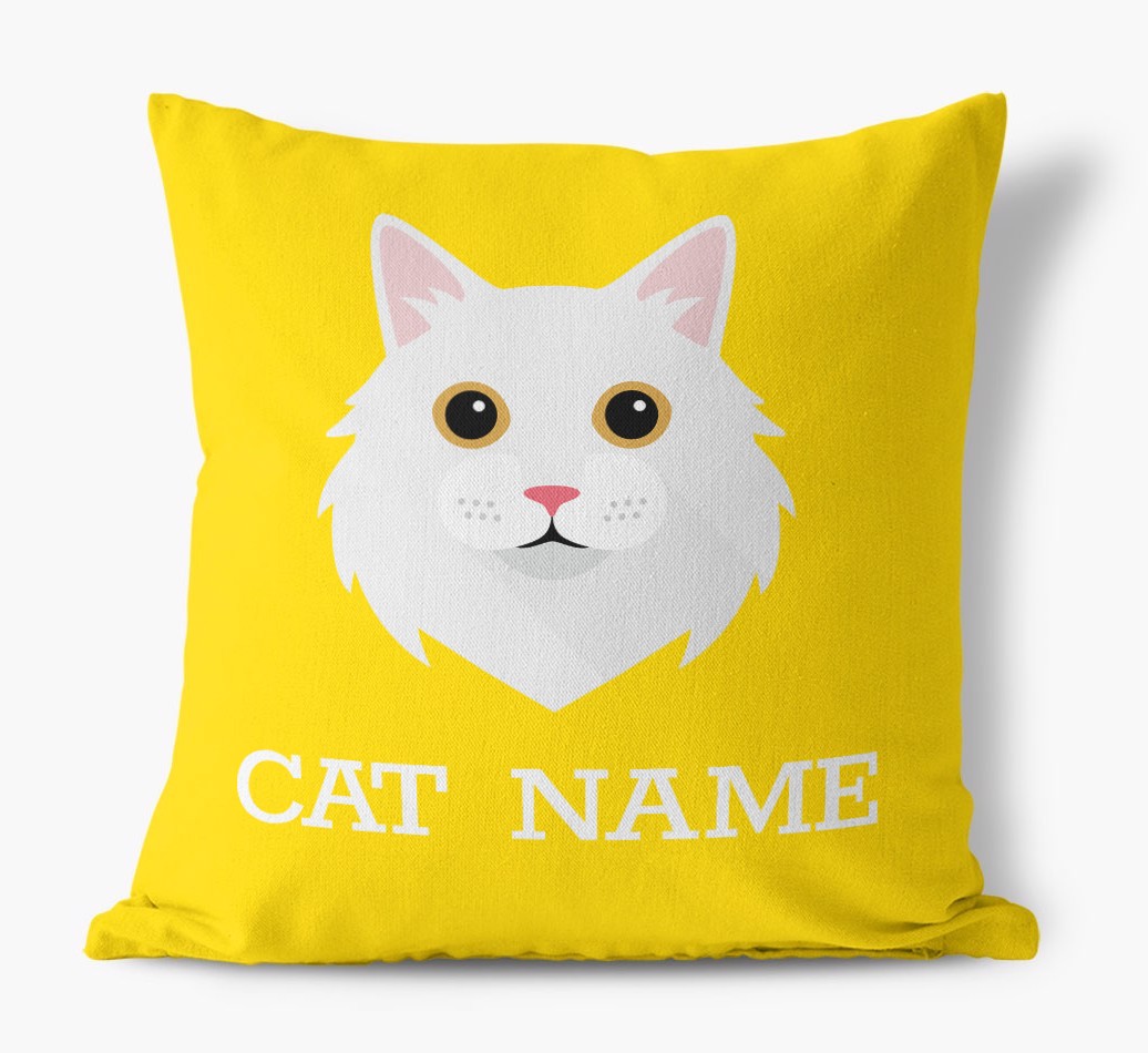 {dogsName}'s Icon: Personalised {breedCommonName} Canvas Cushion 