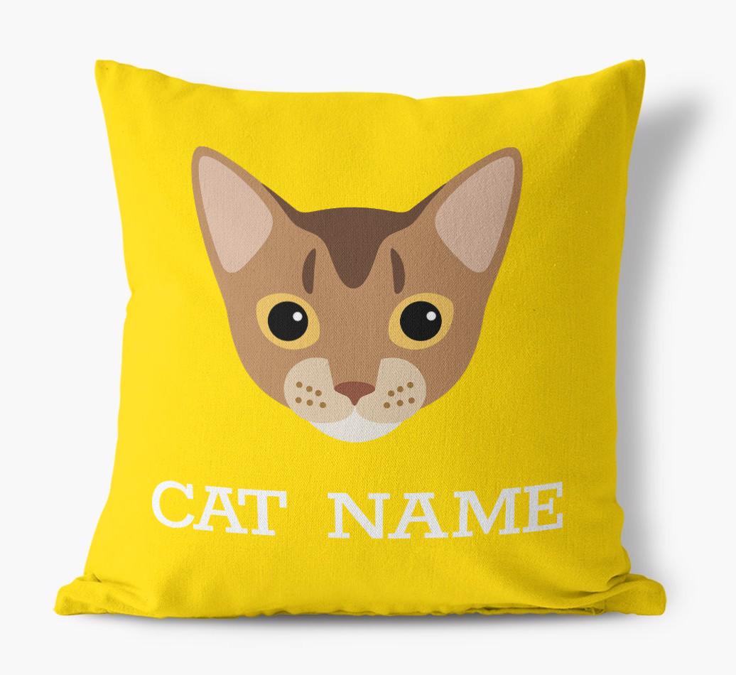 {dogsName}'s Icon: Personalized {breedCommonName} Canvas Pillow