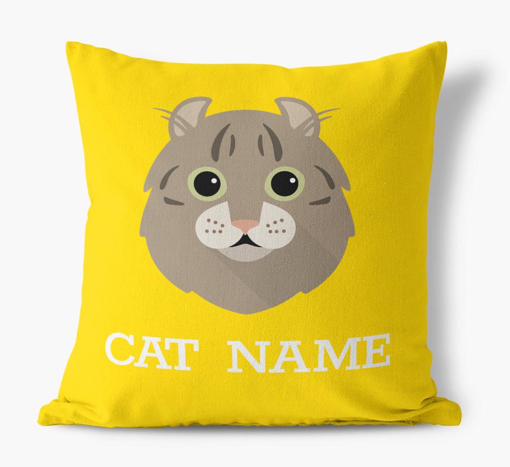 {dogsName}'s Icon: Personalized {breedCommonName} Canvas Pillow