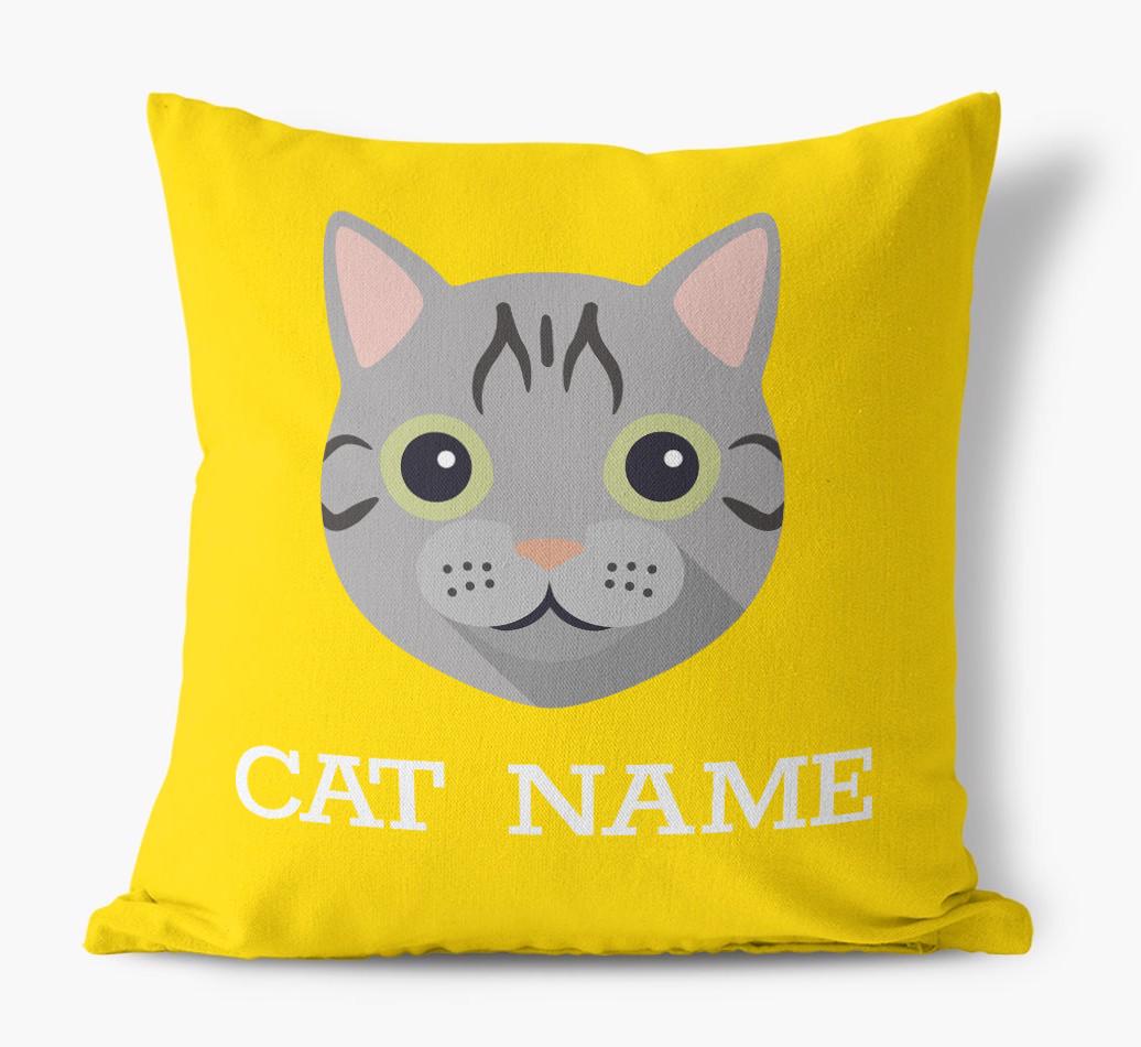 {dogsName}'s Icon: Personalized {breedCommonName} Canvas Pillow