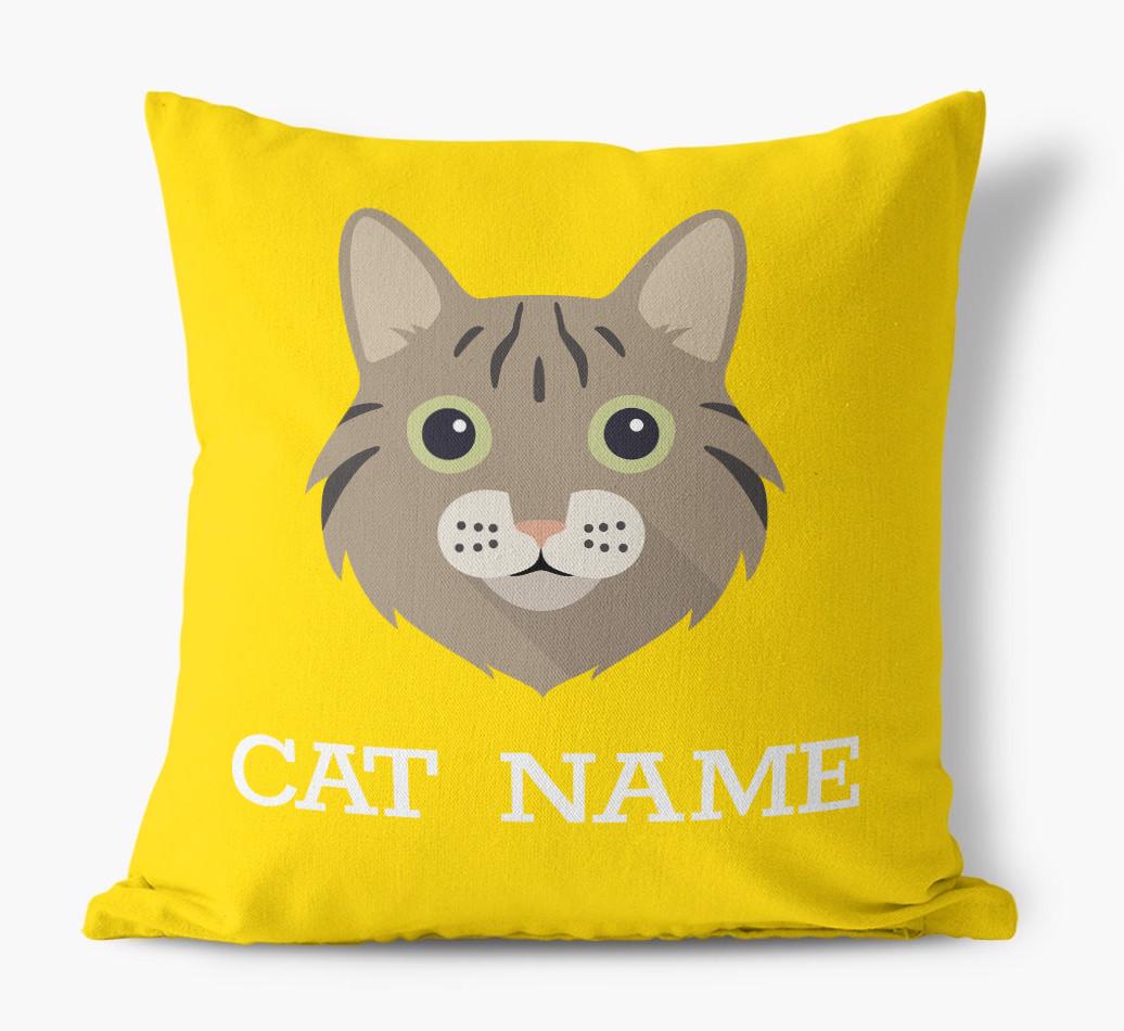 {dogsName}'s Icon: Personalized {breedCommonName} Canvas Pillow