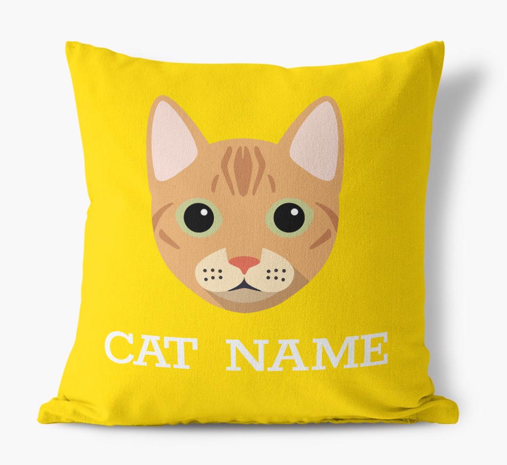 {dogsName}'s Icon: Personalized {breedCommonName} Canvas Pillow