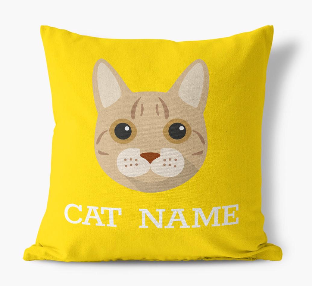 {dogsName}'s Icon: Personalized {breedCommonName} Canvas Pillow
