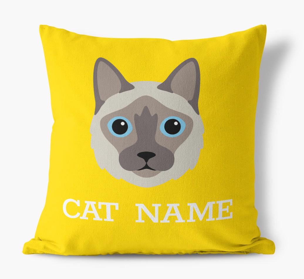 {dogsName}'s Icon: Personalized {breedCommonName} Canvas Pillow