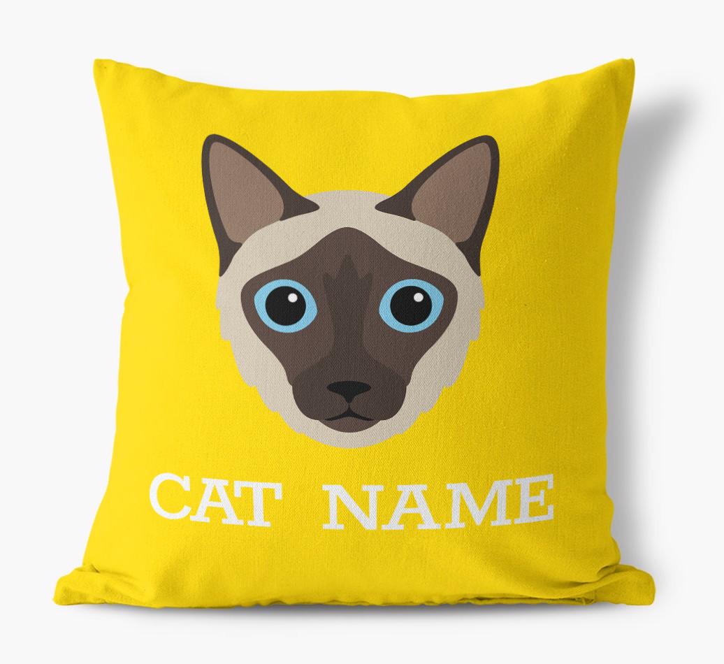 {dogsName}'s Icon: Personalized {breedCommonName} Canvas Pillow