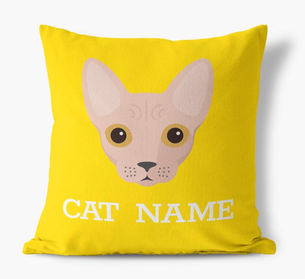 {dogsName}'s Icon: Personalized {breedCommonName} Canvas Pillow