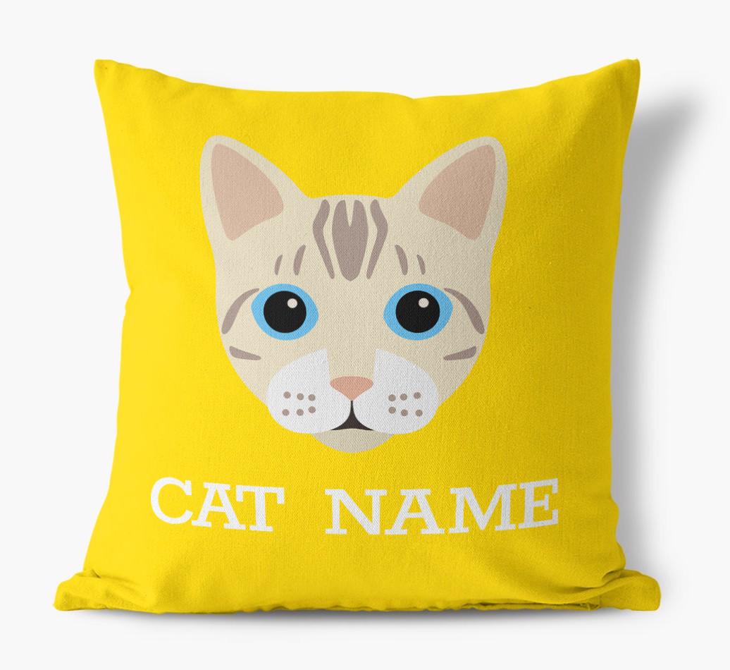 {dogsName}'s Icon: Personalized {breedCommonName} Canvas Pillow