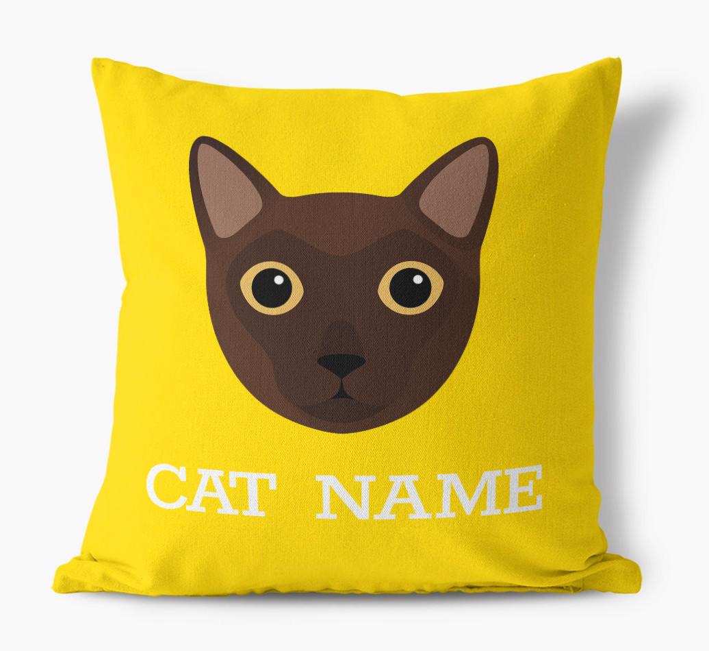 {dogsName}'s Icon: Personalized {breedCommonName} Canvas Pillow