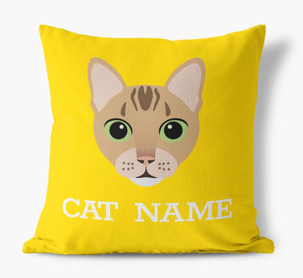 {dogsName}'s Icon: Personalized {breedCommonName} Canvas Pillow