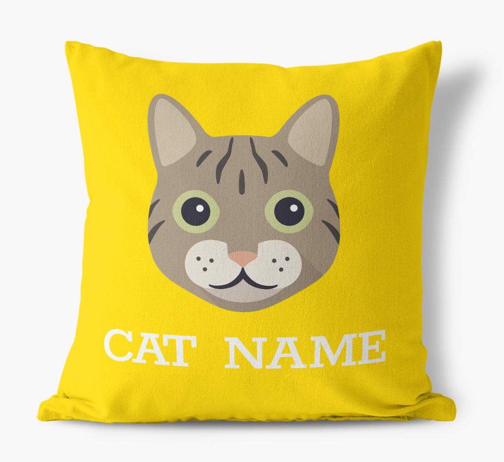 {dogsName}'s Icon: Personalized {breedCommonName} Canvas Pillow