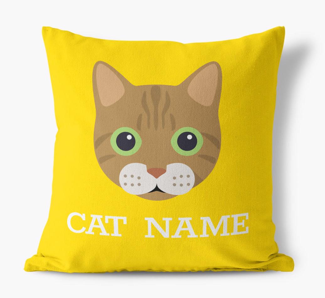 {dogsName}'s Icon: Personalized {breedCommonName} Canvas Pillow