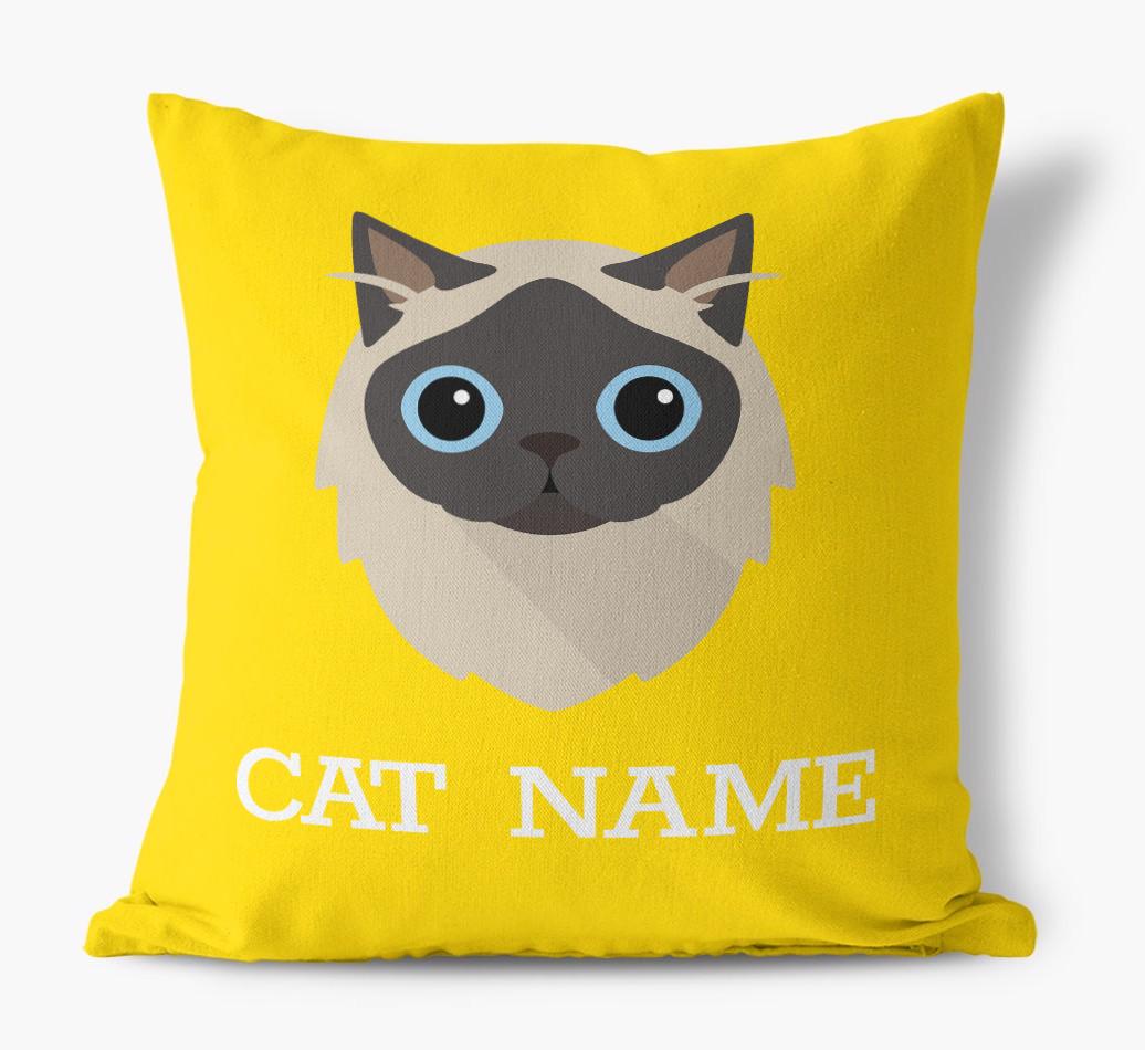 {dogsName}'s Icon: Personalized {breedCommonName} Canvas Pillow