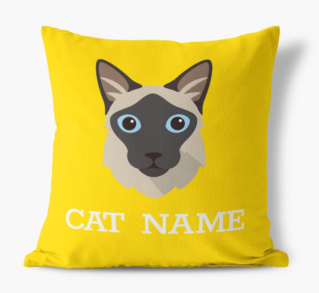 {dogsName}'s Icon: Personalized {breedCommonName} Canvas Pillow