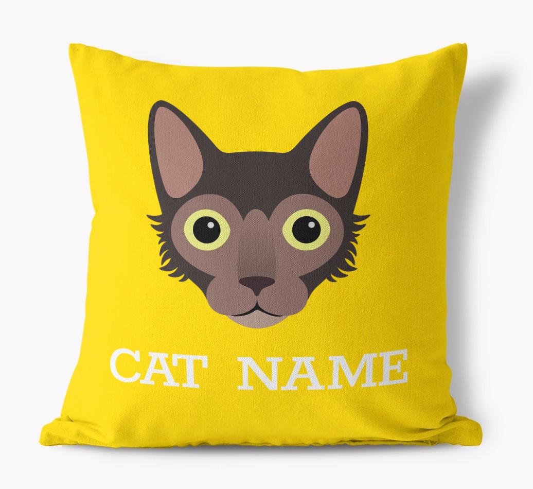 {dogsName}'s Icon: Personalized {breedCommonName} Canvas Pillow