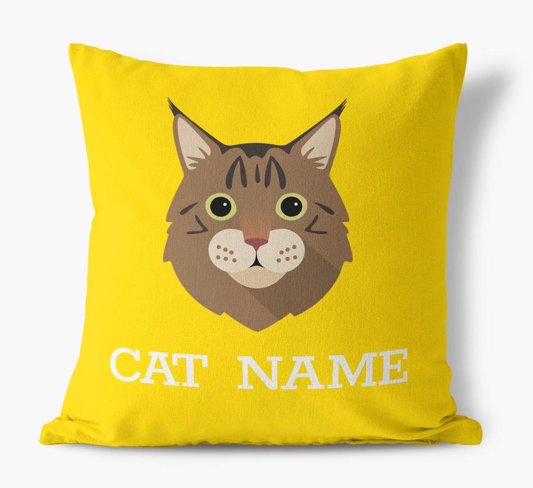 {dogsName}'s Icon: Personalised {breedCommonName} Canvas Cushion 