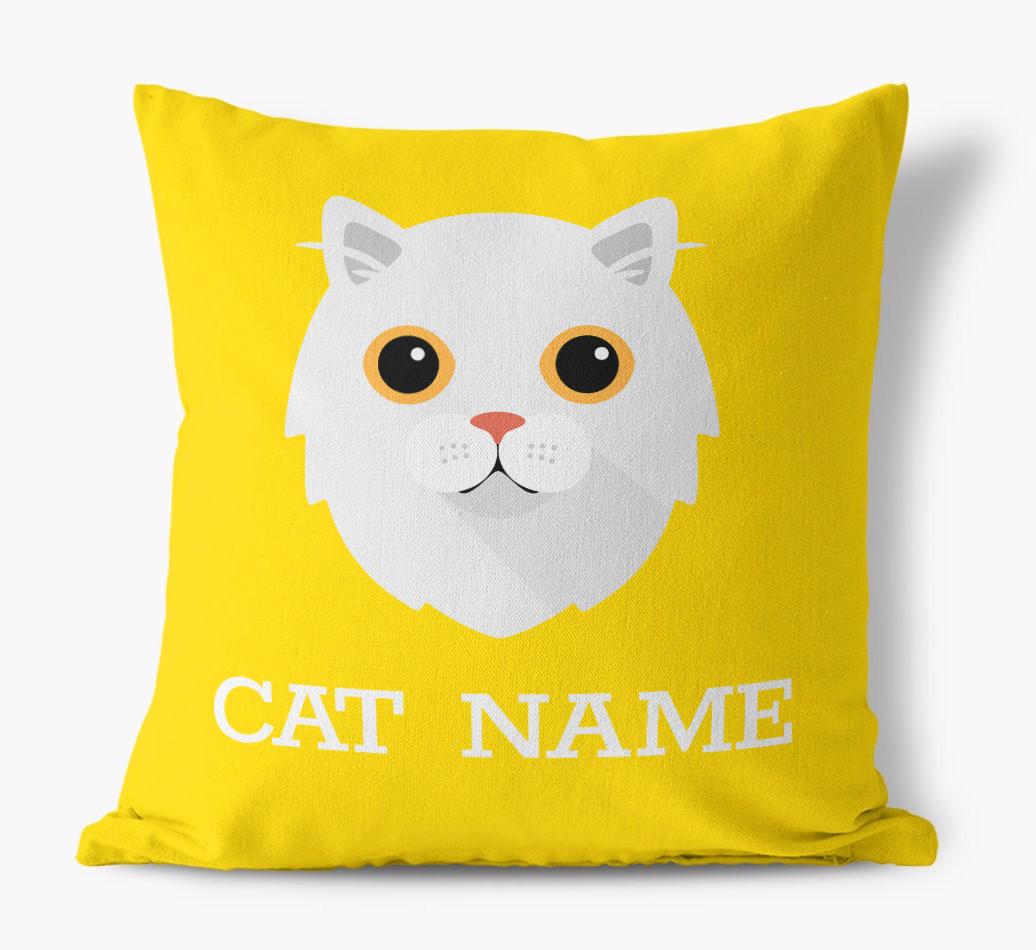 {dogsName}'s Icon: Personalized {breedCommonName} Canvas Pillow