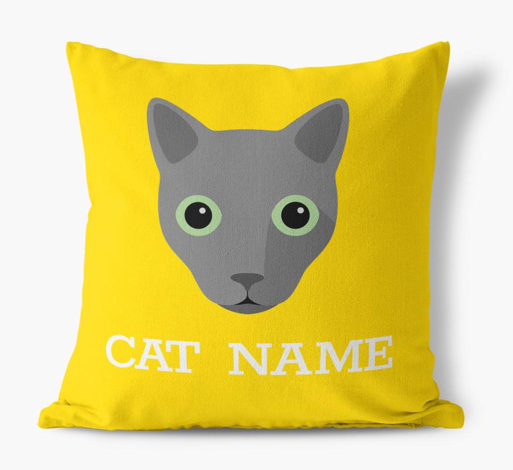 {dogsName}'s Icon: Personalized {breedCommonName} Canvas Pillow