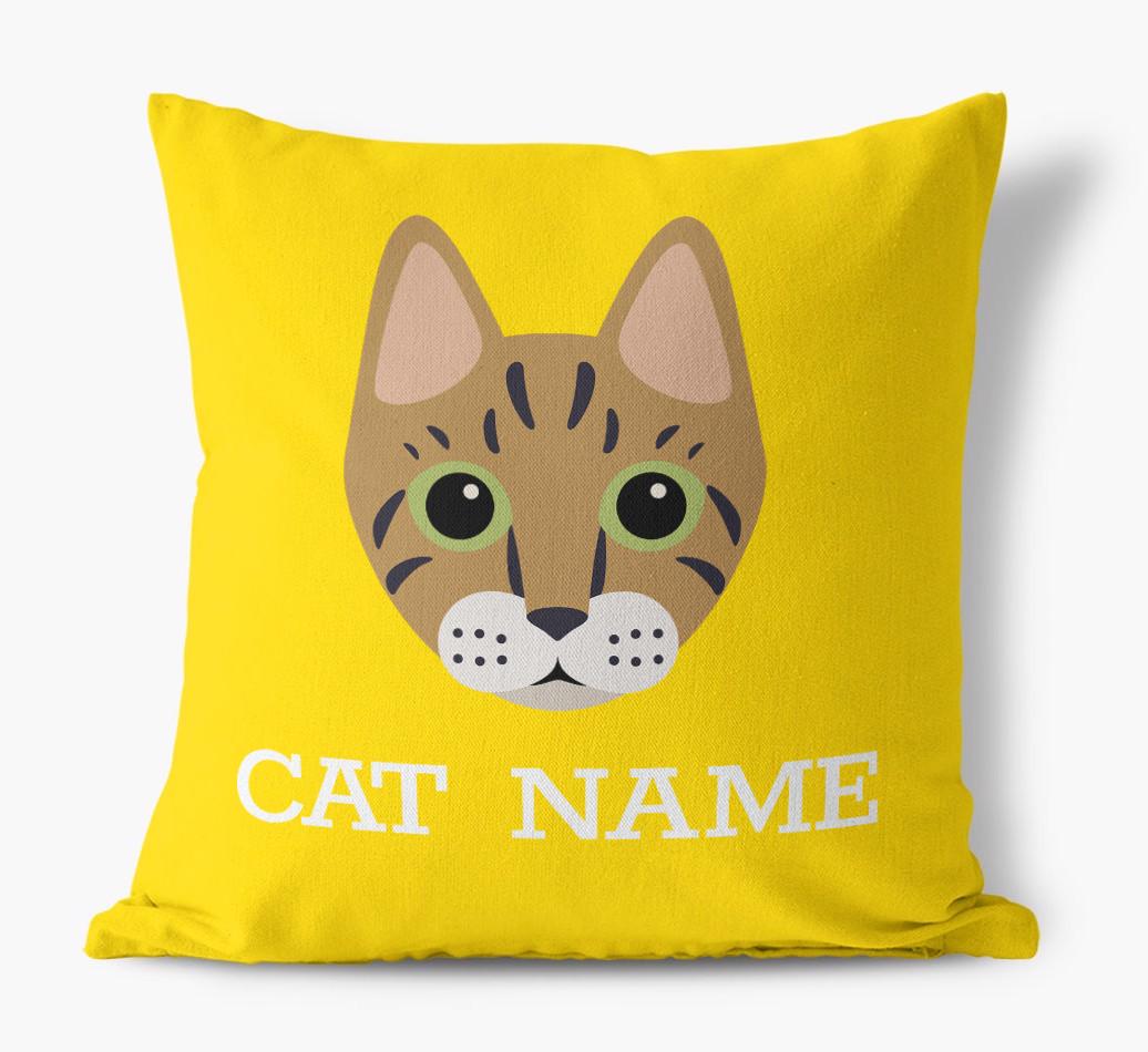 {dogsName}'s Icon: Personalized {breedCommonName} Canvas Pillow