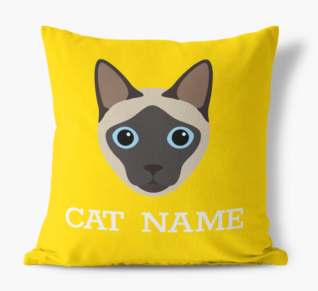 {dogsName}'s Icon: Personalized {breedCommonName} Canvas Pillow
