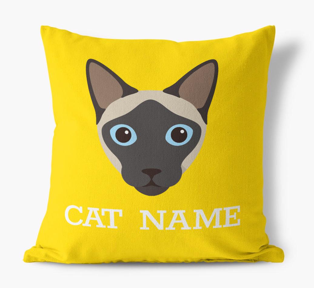 {dogsName}'s Icon: Personalized {breedCommonName} Canvas Pillow
