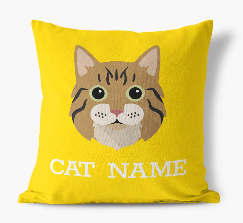 {dogsName}'s Icon: Personalized {breedCommonName} Canvas Pillow