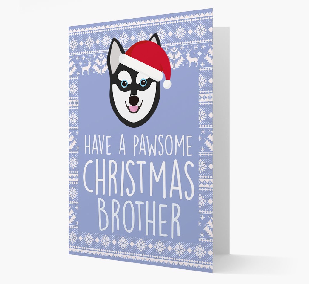 'Have a Pawsome Christmas' - Personalized {breedFullName} Christmas Card