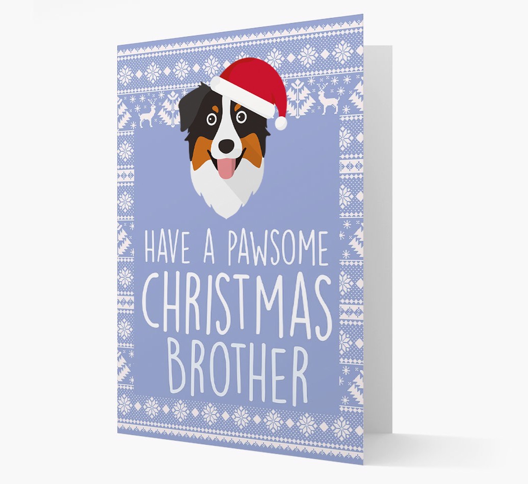 'Have a Pawsome Christmas' - Personalised {breedFullName} Christmas Card