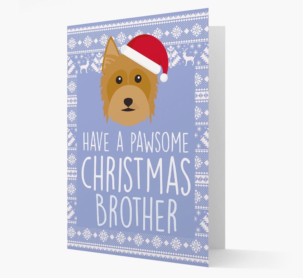 'Have a Pawsome Christmas' - Personalized {breedFullName} Christmas Card