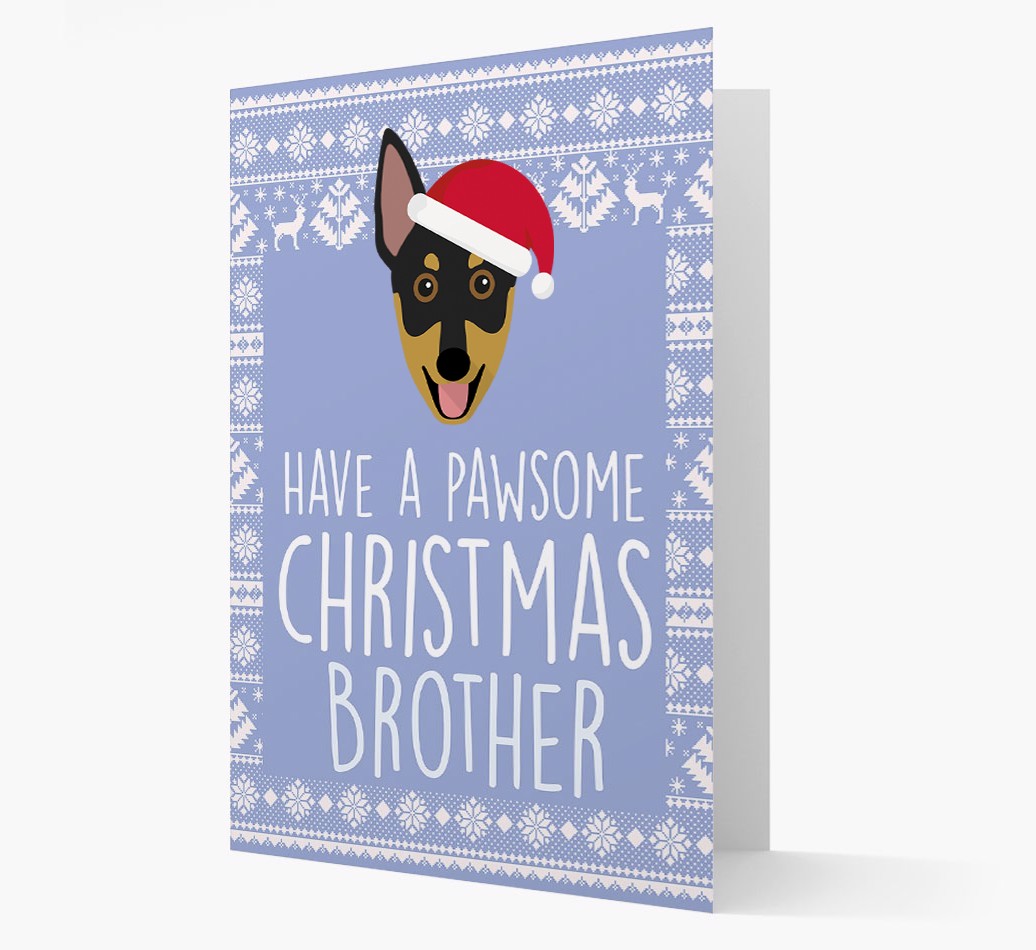 'Have a Pawsome Christmas' - Personalized {breedFullName} Christmas Card
