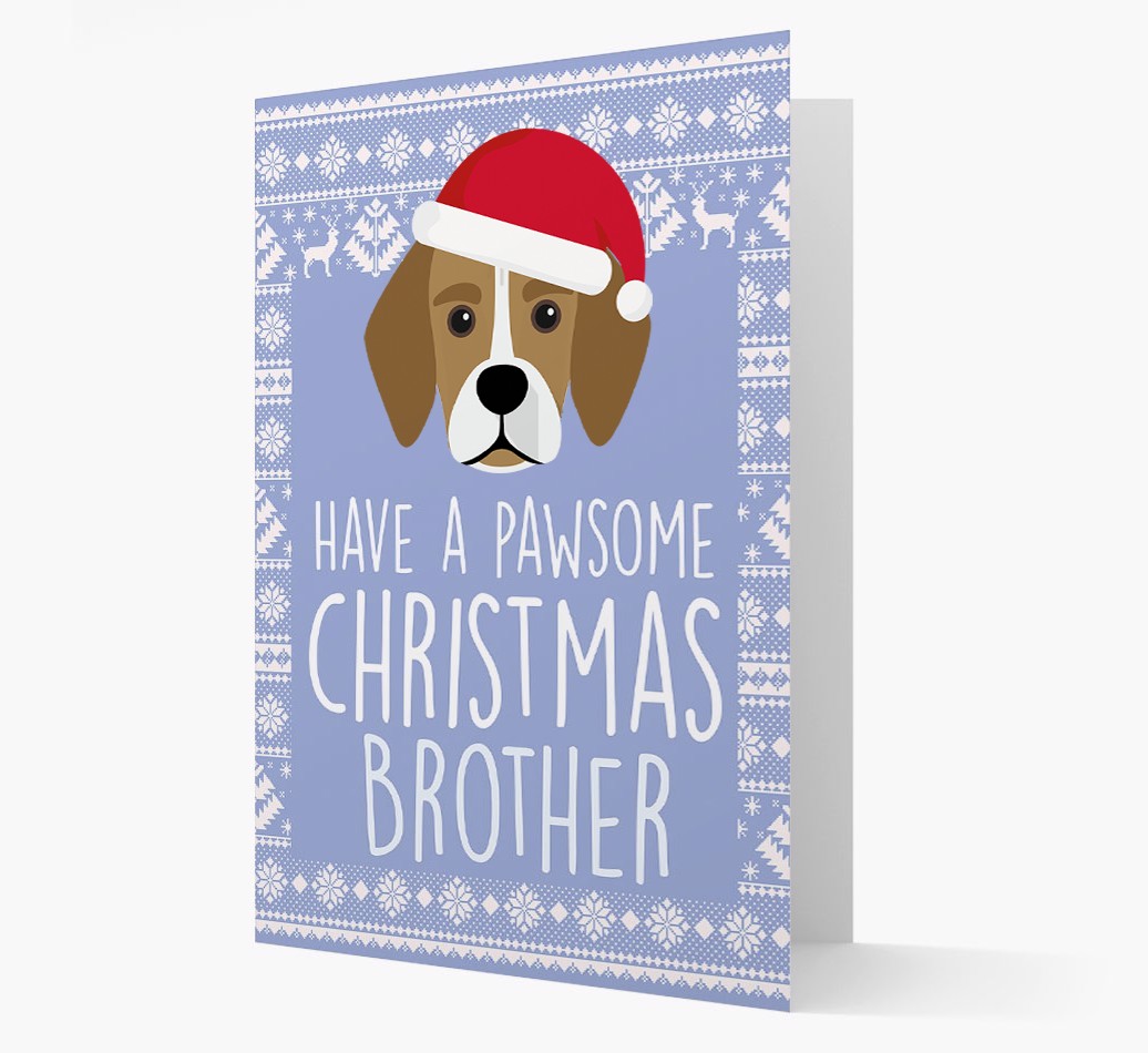 'Have a Pawsome Christmas' - Personalized {breedFullName} Christmas Card