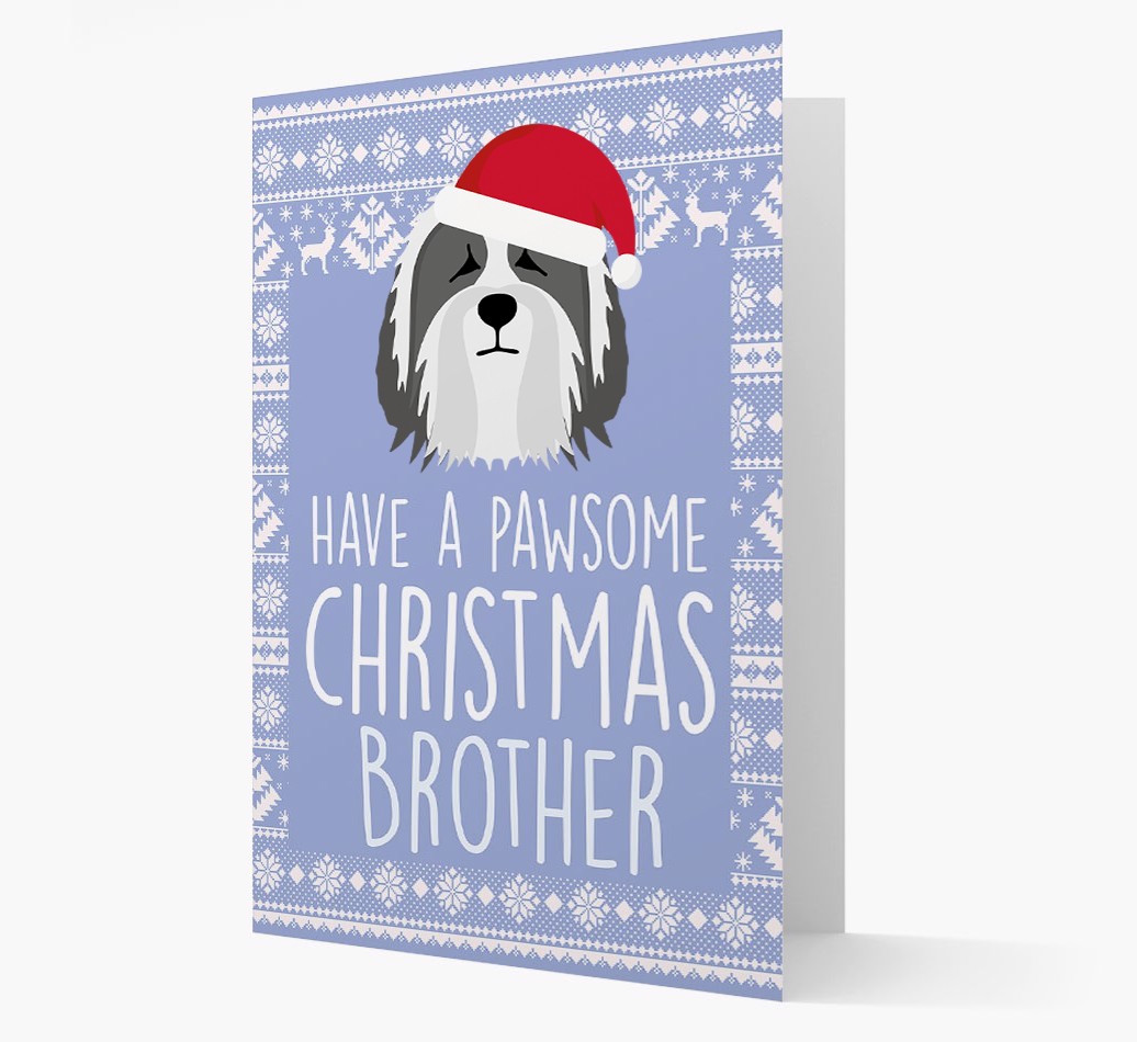 'Have a Pawsome Christmas' - Personalized {breedFullName} Christmas Card