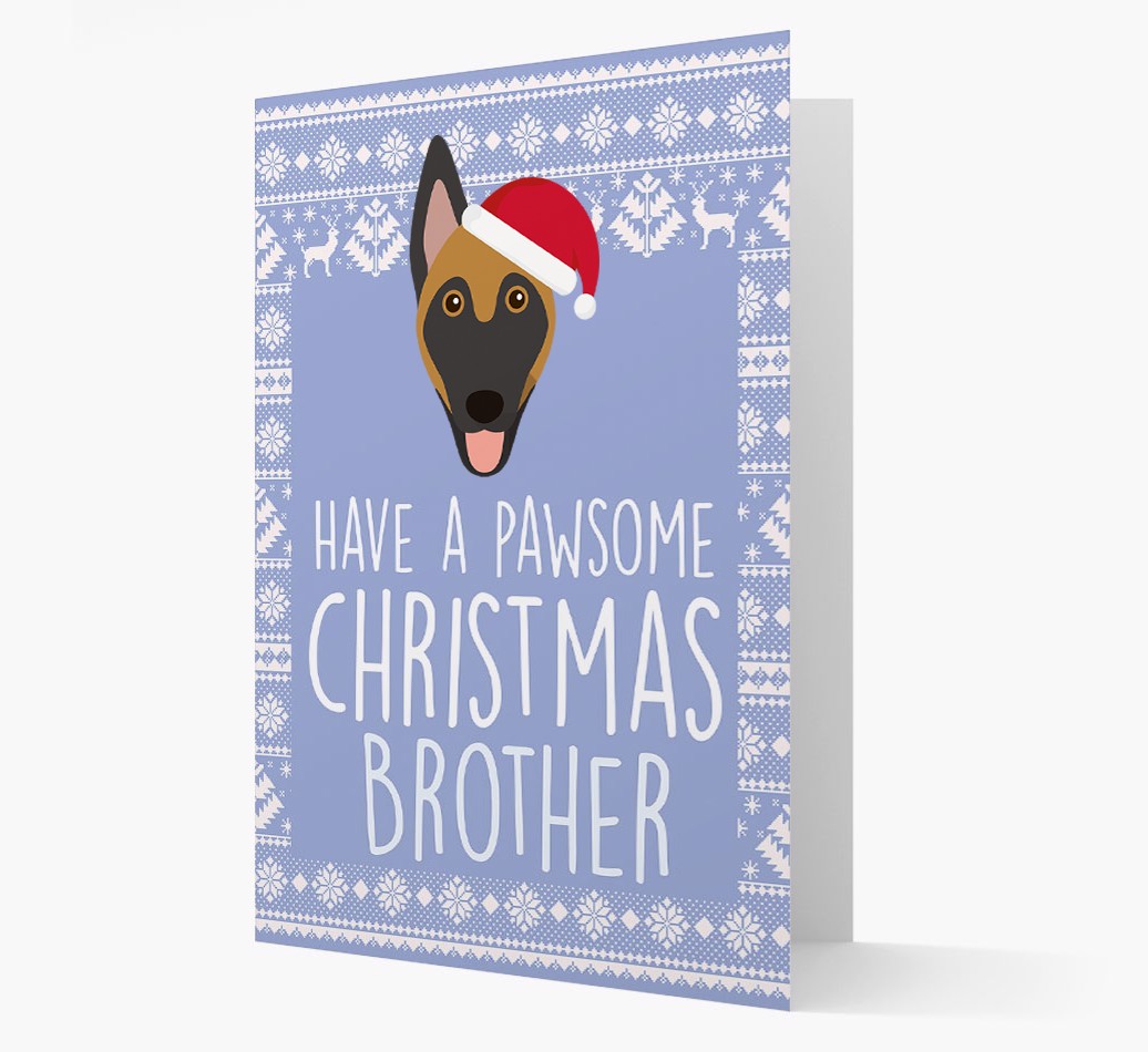 'Have a Pawsome Christmas' - Personalized {breedFullName} Christmas Card