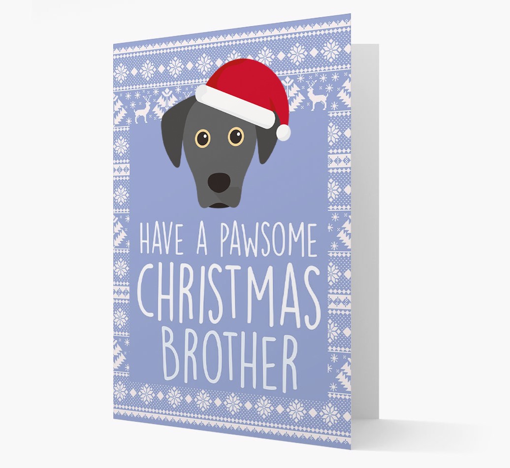 'Have a Pawsome Christmas' - Personalized {breedFullName} Christmas Card