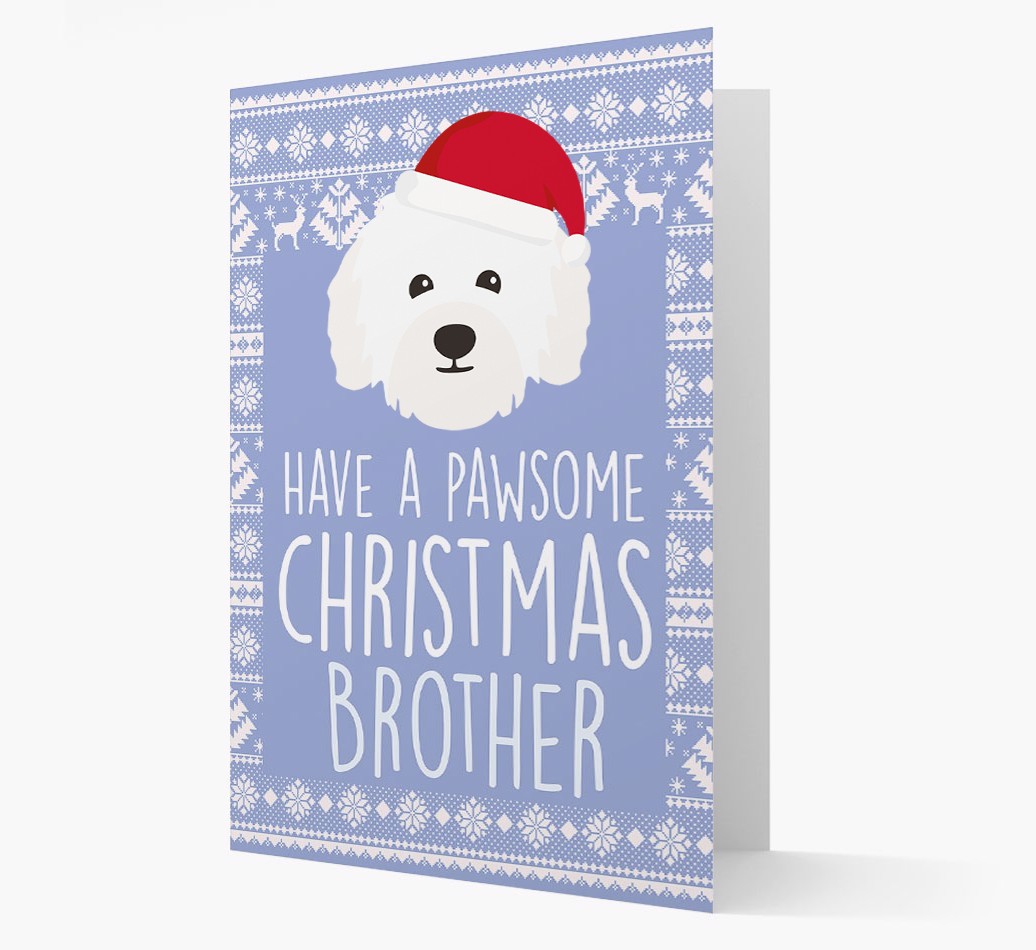 'Have a Pawsome Christmas' - Personalised {breedFullName} Christmas Card