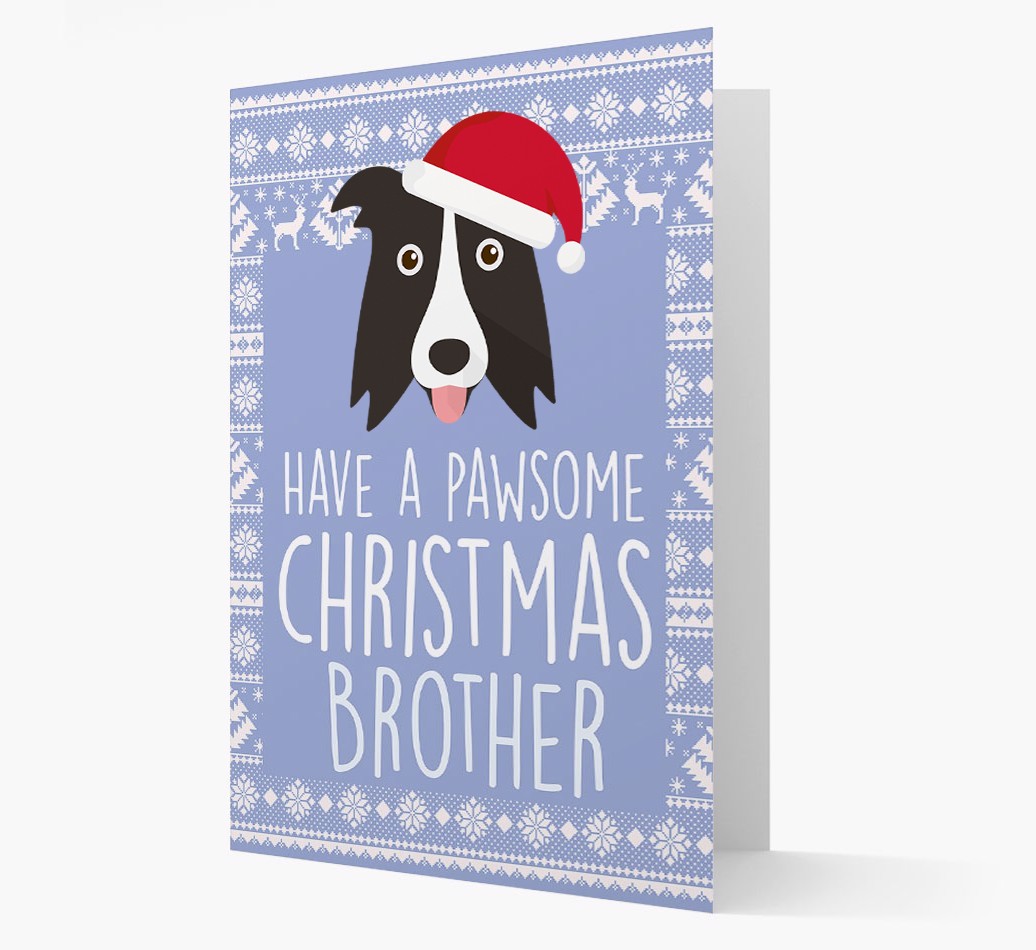 'Have a Pawsome Christmas' - Personalized {breedFullName} Christmas Card
