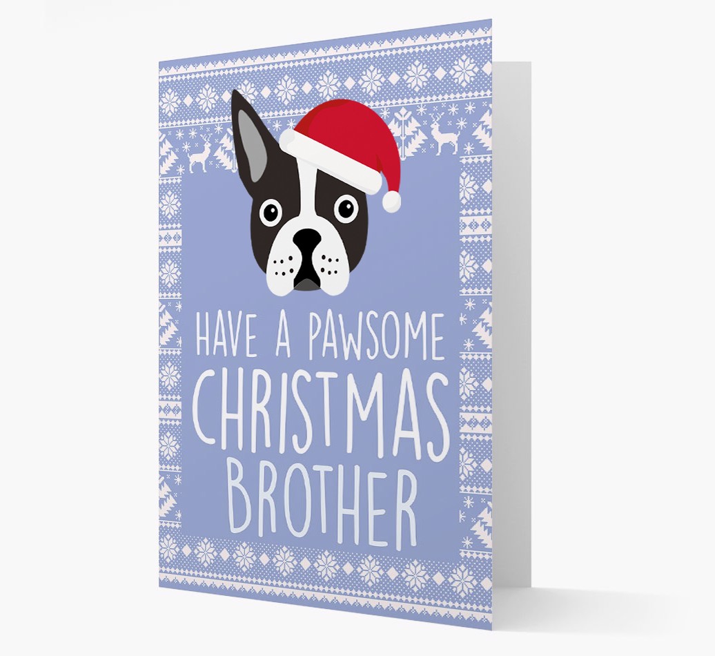 'Have a Pawsome Christmas' - Personalized {breedFullName} Christmas Card