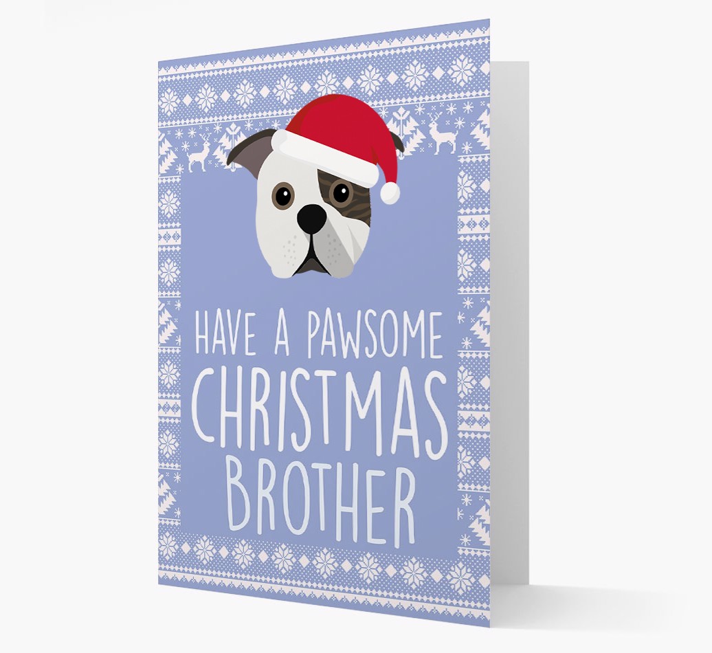 'Have a Pawsome Christmas' - Personalized {breedFullName} Christmas Card