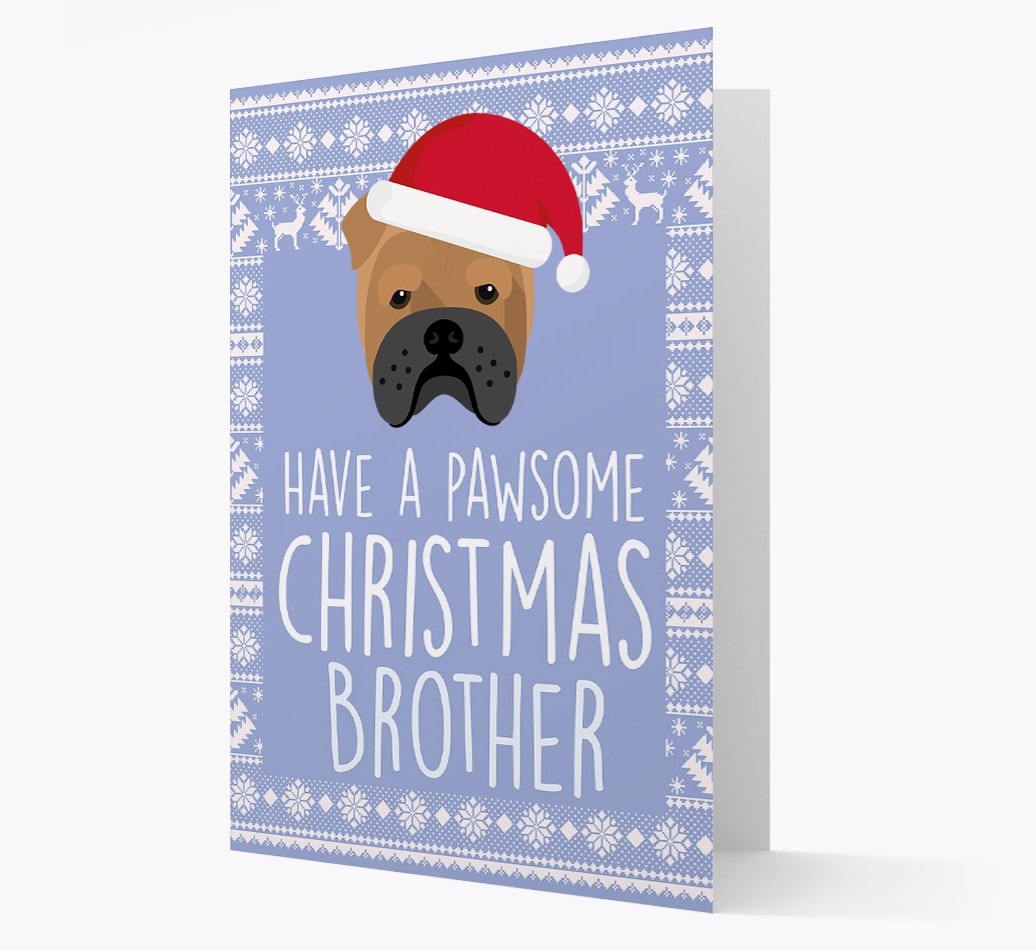 'Have a Pawsome Christmas' - Personalized {breedFullName} Christmas Card