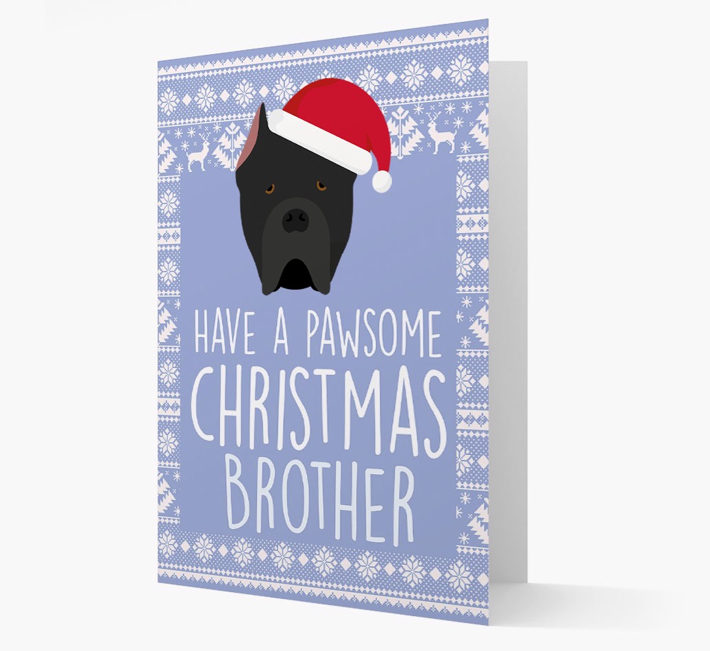 'Have a Pawsome Christmas' - Personalized {breedFullName} Christmas Card