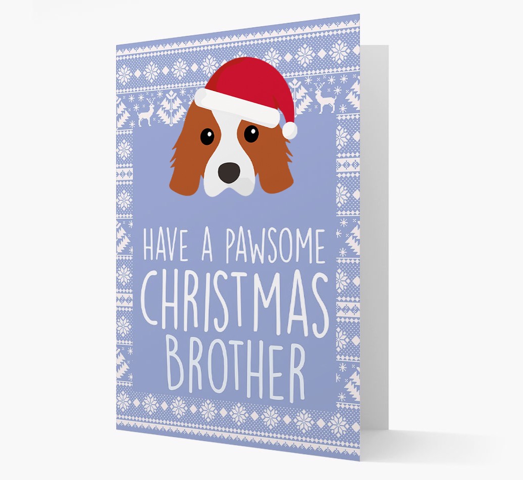'Have a Pawsome Christmas' - Personalized {breedFullName} Christmas Card