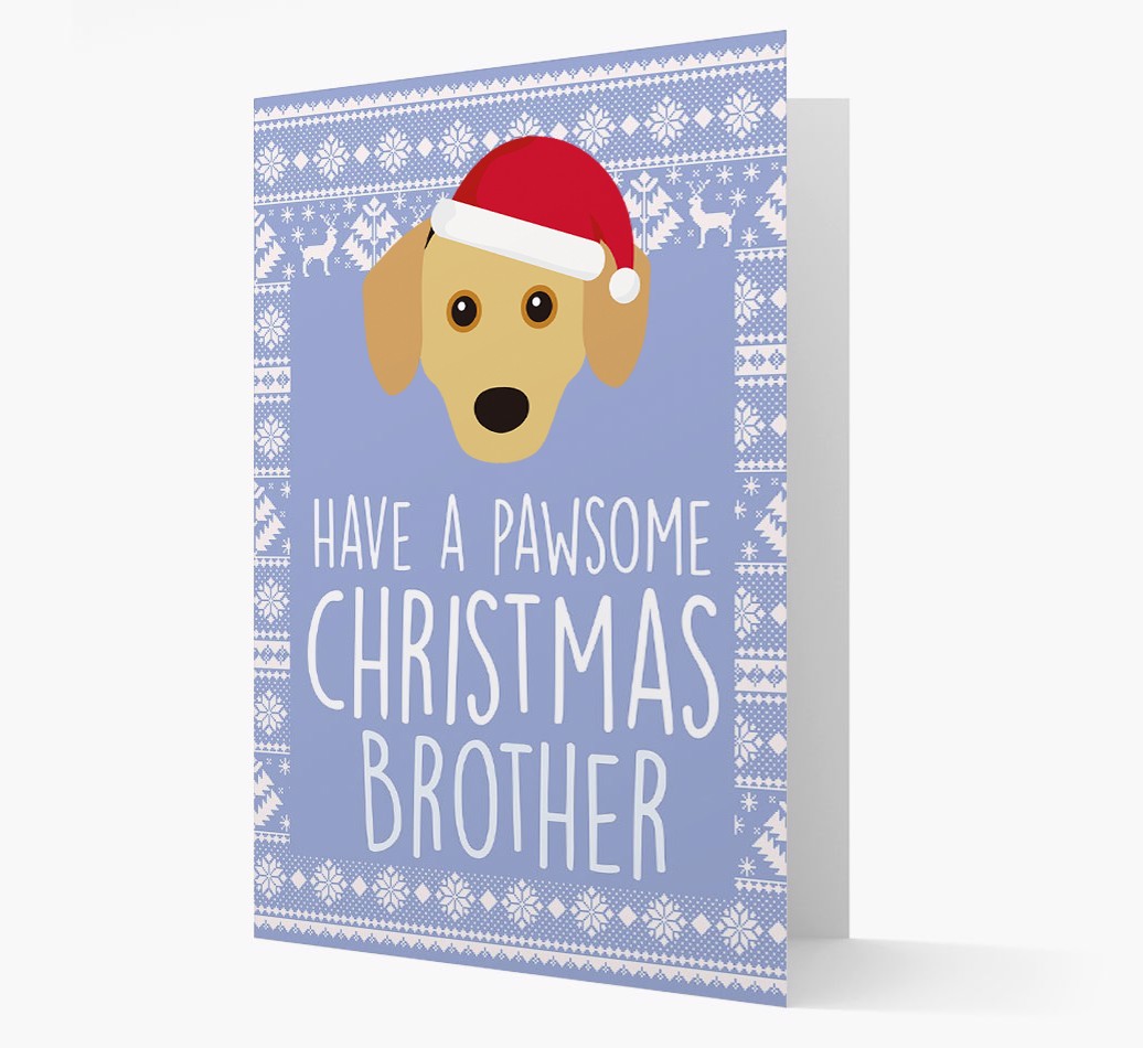 'Have a Pawsome Christmas' - Personalised {breedFullName} Christmas Card