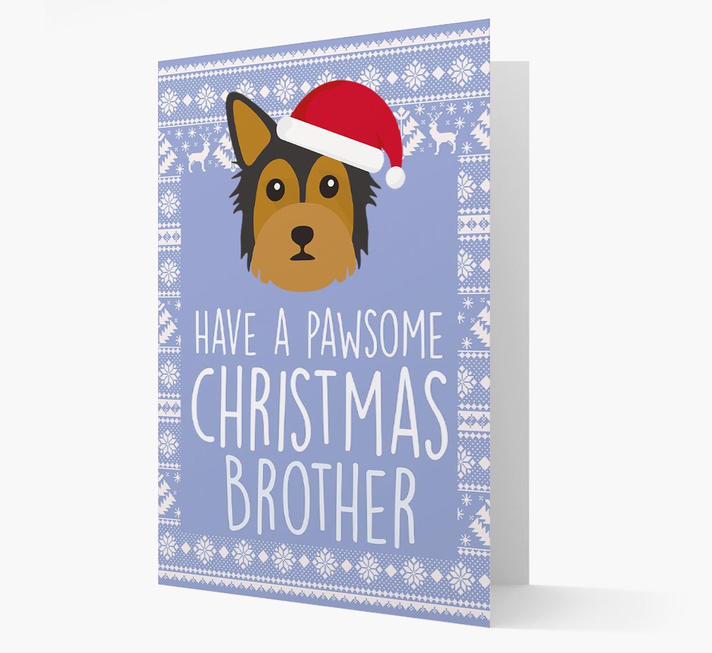 'Have a Pawsome Christmas' - Personalized {breedFullName} Christmas Card