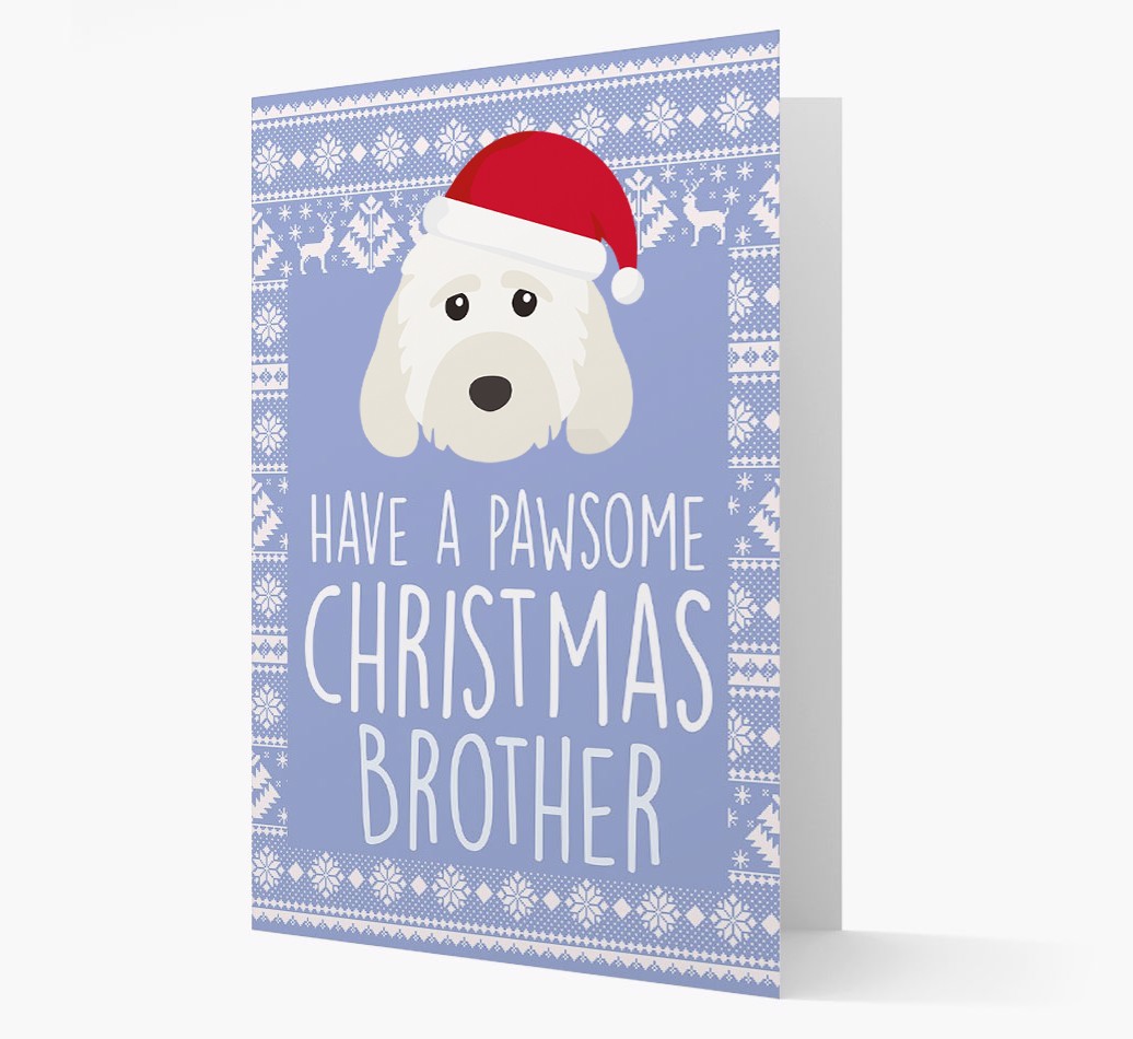 'Have a Pawsome Christmas' - Personalized {breedFullName} Christmas Card