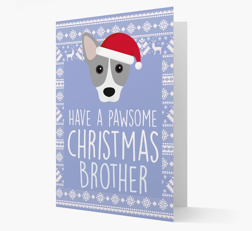 'Have a Pawsome Christmas' - Personalized {breedFullName} Christmas Card