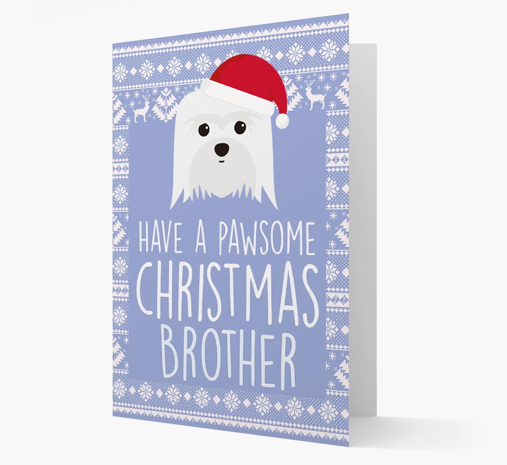'Have a Pawsome Christmas' - Personalised {breedFullName} Christmas Card