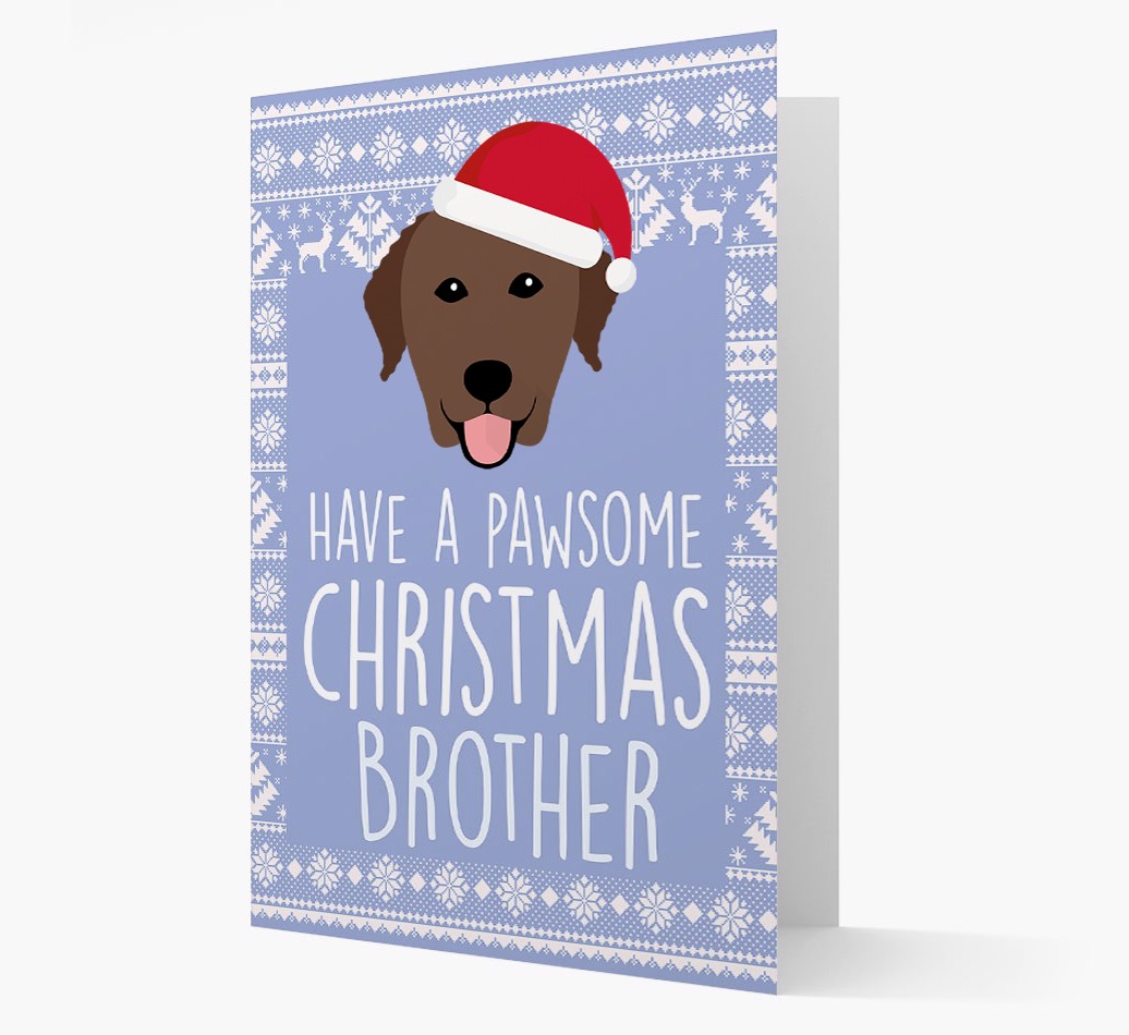 'Have a Pawsome Christmas' - Personalized {breedFullName} Christmas Card