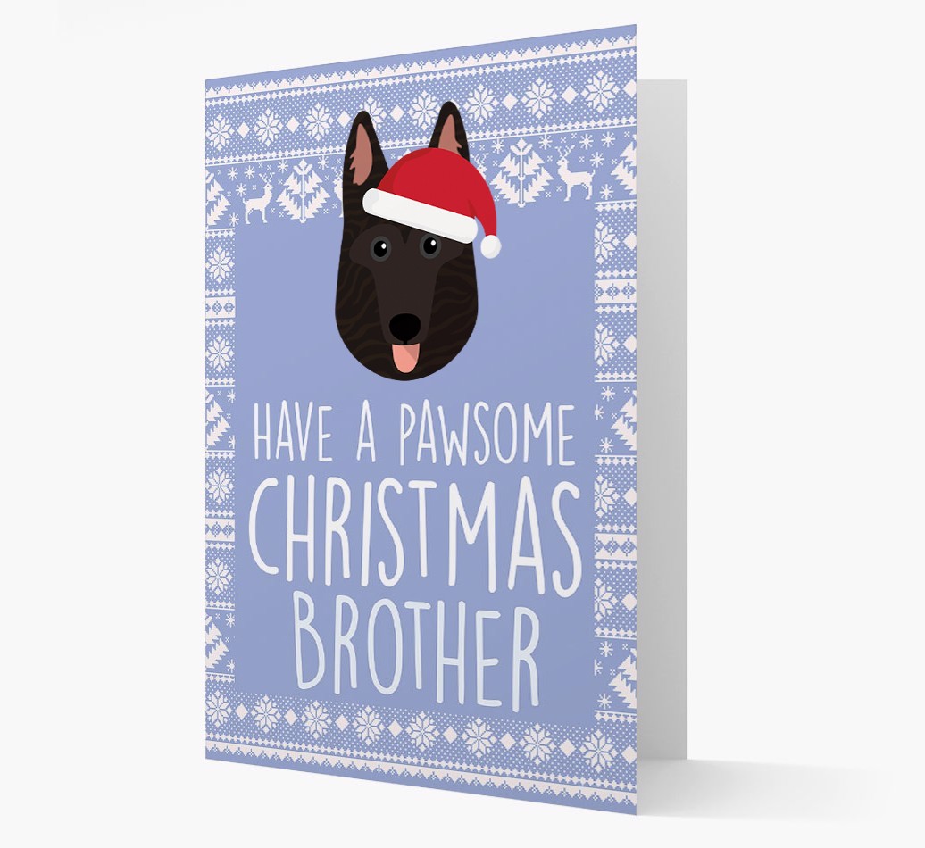 'Have a Pawsome Christmas' - Personalized {breedFullName} Christmas Card